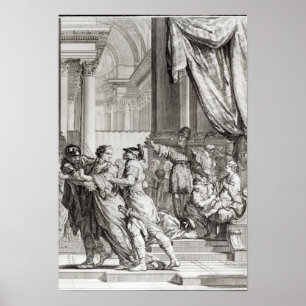 Jehoiada, hoge priester van Jeruzalem die zich uit Poster