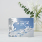 Jehova hilft briefkaart (Staand voorkant)