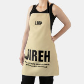 Jehova Jireh Aangepast Christelijk Monogram Schort (Insitu)