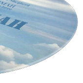 Jehova Jireh Shalom Rapha Blu Sky Witte Wolken Snijplank (Hoek)