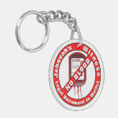 Jehovagetuigen - geen bloed sleutelhanger (Voorkant Links)