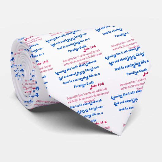 Jehovagetuigen John14-6 Stropdas (Opgerold)