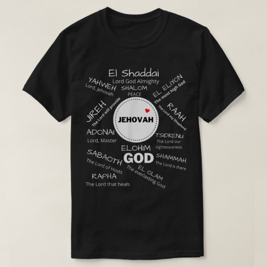 JEHOVAH Christelijke mannen en vrouwen T-shirt (Design voorkant)