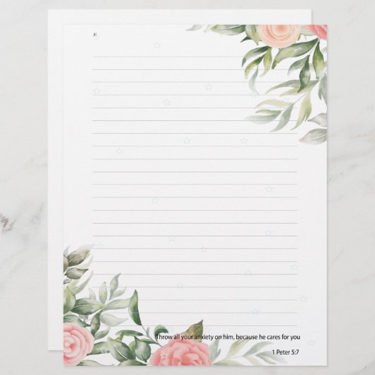 Jehovah getuige JW Writing Briefhoofd (Voorkant / Achterkant)