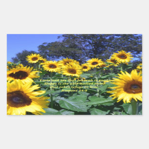 Jehovah, God, is goede Romeinen 34:8 Rechthoekige Sticker