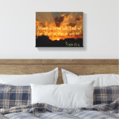 Jehovah is aan mijn kant zonsondergang Psalm bijbe Canvas Afdruk (Insitu (Slaapkamer))