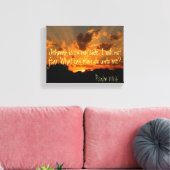 Jehovah is aan mijn kant zonsondergang Psalm bijbe Canvas Afdruk (Insitu (Woonkamer))