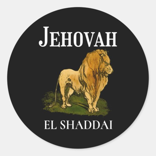 Jehovah is El Shaddai betekent de Almachtige God Ronde Sticker (Voorkant)