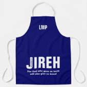 Jehovah Jireh BLUE Custom Christelijk Schort (Voorkant)