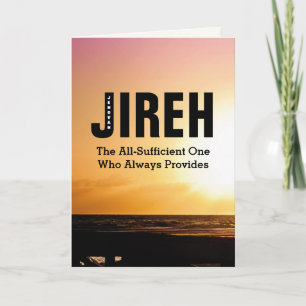 JEHOVAH JIREH Custom Inspirerend Card Kaart