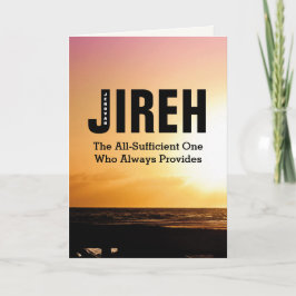 JEHOVAH JIREH Custom Inspirerend Kaart