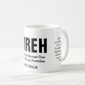 JEHOVAH JIREH Gepersonaliseerd Christelijk Koffiemok (Voorkant rechts)