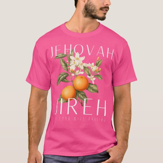 Jehovah Jireh Graphic Christelijk Jesus Retro Frui T-shirt (Voorkant)
