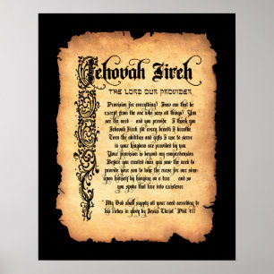 Jehovah Jireh, Heer onze provider: Namen van God Poster