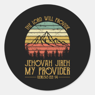 Jehovah Jireh Mijn provider is Christelijk Ronde Sticker