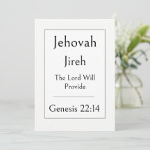 Jehovah Jireh, Naam van God, Bemoedigende Schrift
