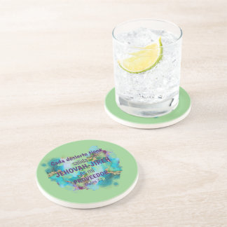 Jehovah Jireh Proveedor Green Paars Blue Zandsteen Onderzetter