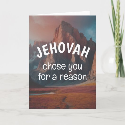 Jehovah koos je met een reden | JW Kaart (Voorkant)
