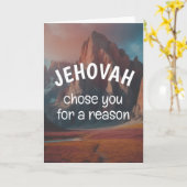 Jehovah koos je met een reden | JW Kaart (Gele Bloem)