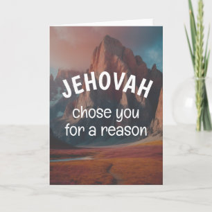 Jehovah koos je met een reden   JW Kaart