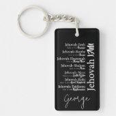 Jehovah namen gepersonaliseerd sleutelhanger (Voorkant)