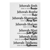 Jehovah namen perfect poster (Voorkant)
