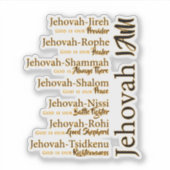 Jehovah namen sticker (Voorkant)