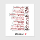 Jehovah namen  sticker (Vel)