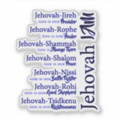 Jehovah namen  sticker (Voorkant)