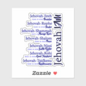 Jehovah namen  sticker (Vel)