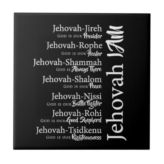 Jehovah namen tegeltje (Voorkant)