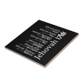 Jehovah namen tegeltje (Zijkant)