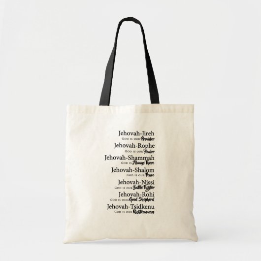 Jehovah namen tote bag (Voorkant)
