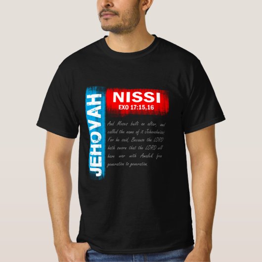 Jehovah Nissi - God is mijn banner T-shirt (Voorkant)