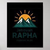 Jehovah Rapha Christian Faith Mountain Bible Verse Poster (Voorkant)