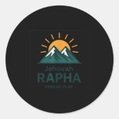 Jehovah Rapha Christian Faith Mountain Bible Verse Ronde Sticker (Voorkant)