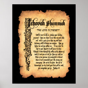 Jehovah Shammah, Heer onze provider: Namen van God Poster