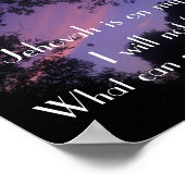 Jehovah staat aan mijn kant aan de zonsondergang.. poster (Hoek)