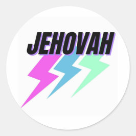 Jehovah Sticker/Gods Sticker/bijbel/geloof/gave Ronde Sticker
