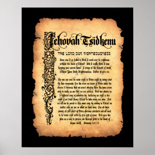 Jehovah Tsidkenu, Heer Rechterlijkheid: Namen van Poster