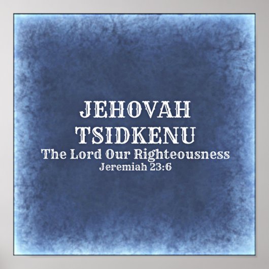 Jehovah Tsidkenu Poster (Voorkant)