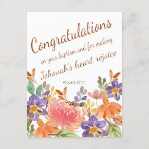 Jehovah Witness JW Baptism Gifts Briefkaart