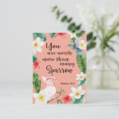 Jehovah Witness JW Stimulering Matthew 10:31 Briefkaart (Staand voorkant)