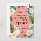 Jehovah Witness JW Stimulering Matthew 10:31 Briefkaart (Voorkant / Achterkant)