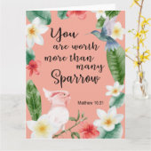 Jehovah Witness JW Stimulering Matthew 10:31 Kaart (Gele Bloem)