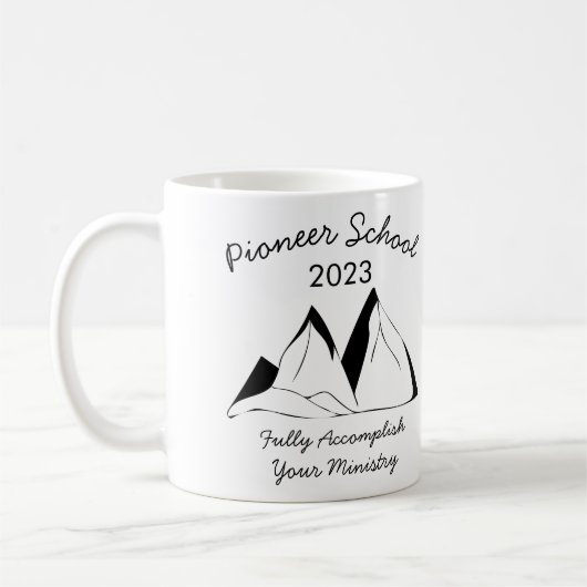 Jehovah Witness Pioneer School 2023 Coffee Mok (Links)