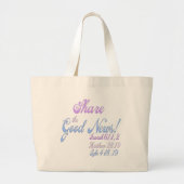 Jehovah's getuige Good News Grote Tote Bag (Voorkant)