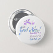 Jehovah's getuige Good News Ronde Button 5,7 Cm (Voorkant /achterkant)