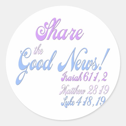 Jehovah's getuige Good News Ronde Sticker (Voorkant)