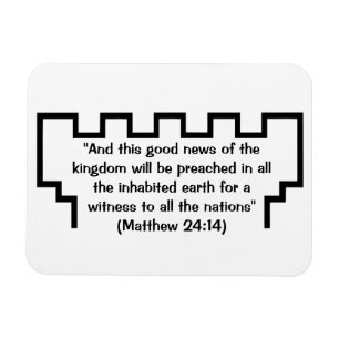 Jehovah's Getuige Wachttoren Mattheüs 24:14 Magnee Magneet